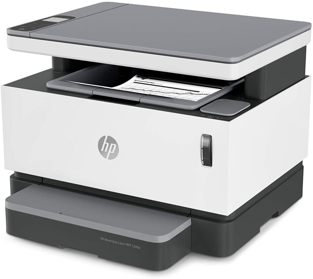 hp neverstop laser mfp 1200w printer test page