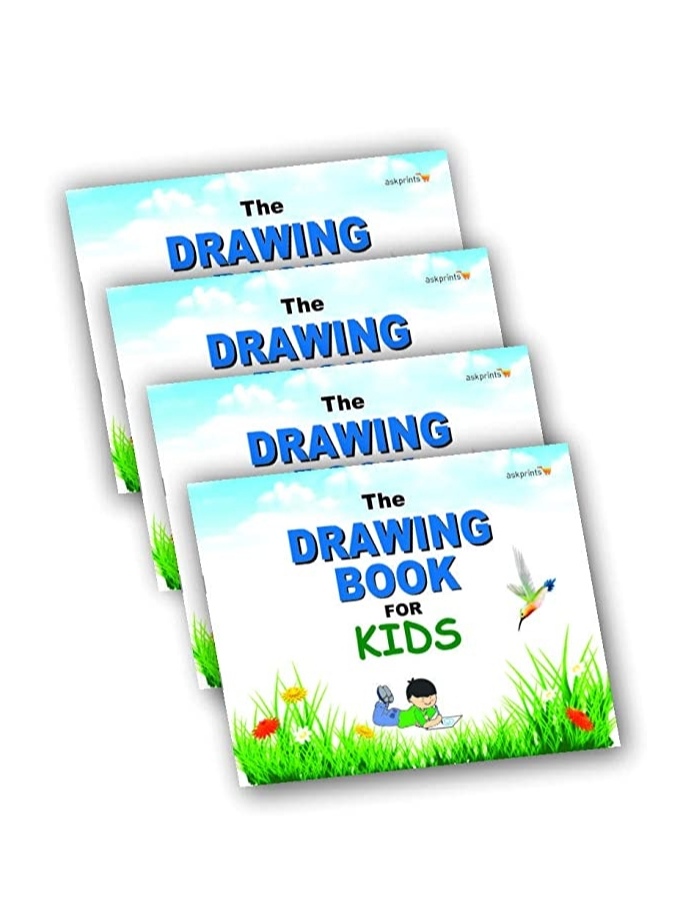 Askprints Drawing Book & Sketch Book for Kids, A4 Size 36 Pages Blank  (AD-007) Premium
