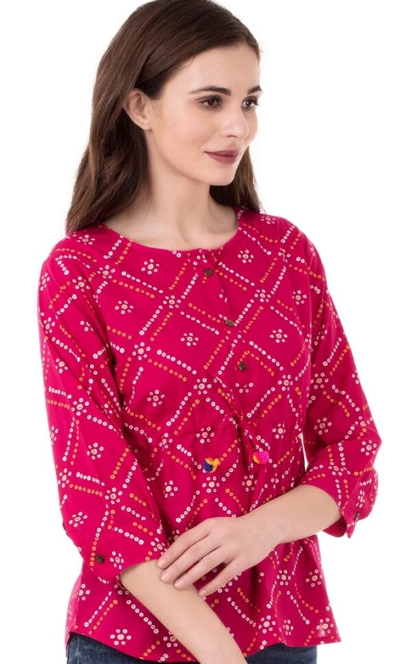 Shopix fashion Women's Top (Dark Pink) - Image 2