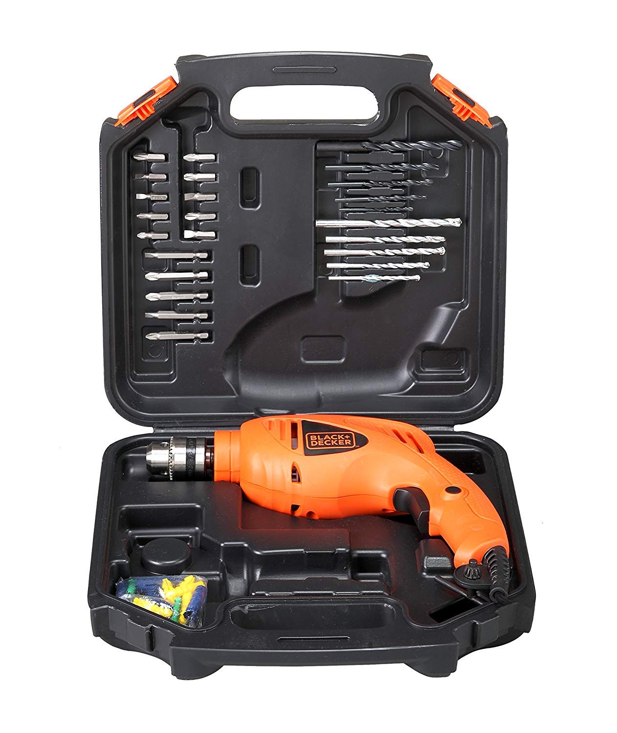 Black Decker HD400K50 IN Non Reversible Impact Drill Machine Kit