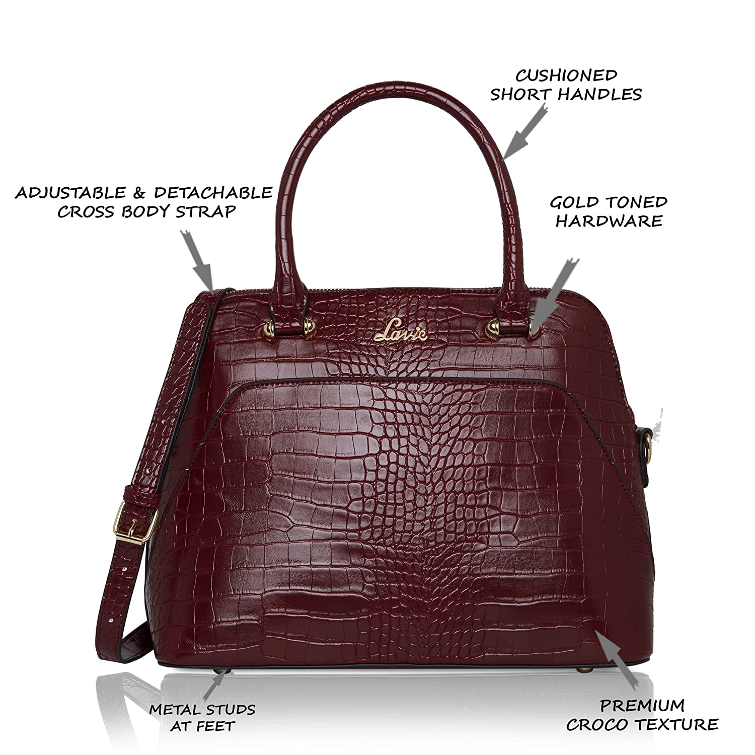 Buy Lavie Women's Hilite Pammy N Satchel Bag | Ladies Purse Handbag at  Amazon.in